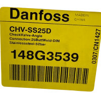 Danfoss CHV-SS 25 D Rückschlagventil Edelstahl 148G3539
