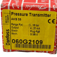 Danfoss Druckmessumformer Pressure Transmitter AKS 33 OVP