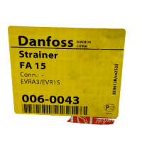 Danfoss 006-0043 Schmutzfänger FA 15 Strainer...