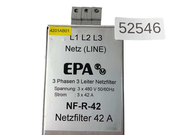 EPA NF-R-42 3 Phasen 3 Leiter Netzfilter 42 A