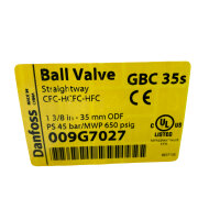 Danfoss GBC 35s 1 3/8" (35mm) ODF 009G7027 Kugelventil