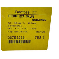Danfoss R404A/R507 067B3238 TES5 Thermo-Expansionsventil...