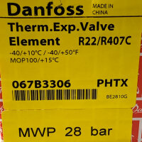 Danfoss R22/R407C 067B3306 thermostatische Expansionsventil
