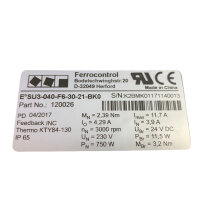 Ferrocontrol E°SU3-040-F6-30-21-BK0 750W 3000rpm...