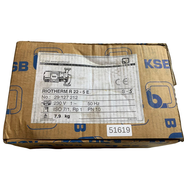 KSB Riotherm R 22-5 E 29127212 Umwälzpumpe