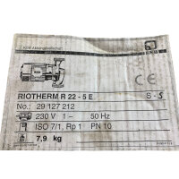 KSB Riotherm R 22-5 E 29127212 Umwälzpumpe