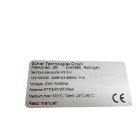 Bühler P2.3-V 100102432 Messgaspumpe