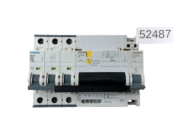 Siemens 5ST3050 Fernantrieb +5SY43 C15 + 5ST3045 Leitungsschutzschalter