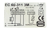 Sonder EC 60-311 3M Digitaler Temperaturregler Thermostat