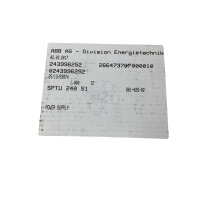 ABB SPTU 240 S1 Power Supply 22022017
