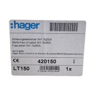 Hager LT150 34172-6000 Sicherungslasttrenner