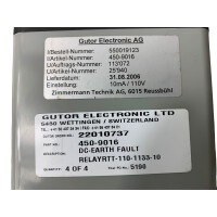 Zimmermann DC-Earth Fault Relay – 450-9016 – RELAYRTT-110-1133-10