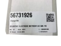 Metrohm Polym. Memb. El. Ca WOC Selektive Elektrode...