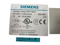 Siemens SIMATIC OP27 Mono Bedienpanel 6AV3627-1JK00-0AX0