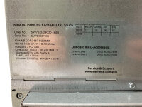 Siemens SIMATIC Panel PC 677B Industrie-PC 6AV7872-0BC20-1AB0 A5E02625806-K6