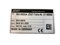 JÖST MU-WEGA 01 95850 Messumformer Vibrationstechnik...