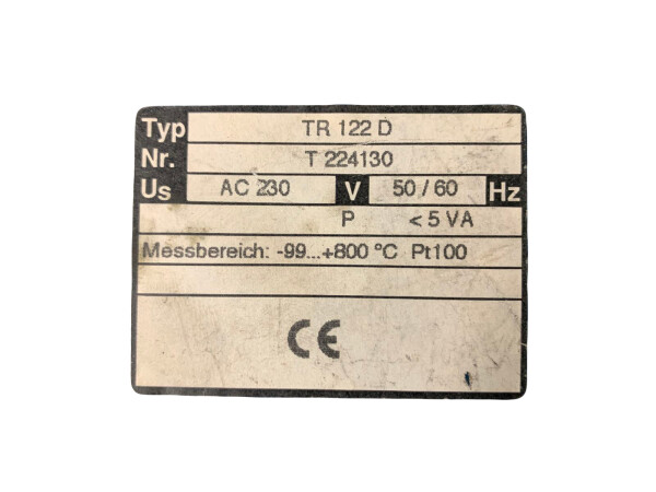 ZIEHL TR 122 D Digitales PT 100 Schaltgerät Temperaturwächter