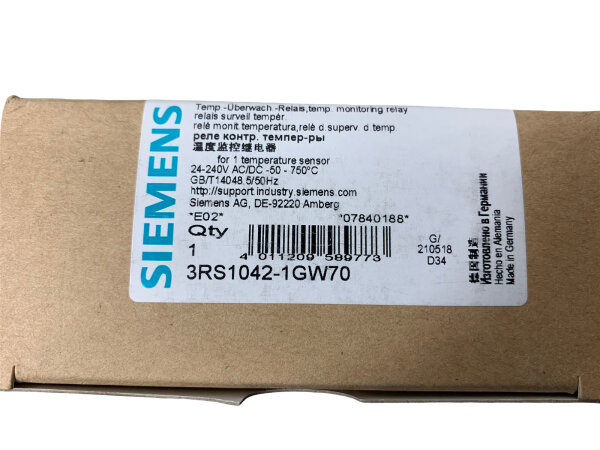 Siemens Sirius 3RS1042-1GW70 Temperaturüberwachungsrelais