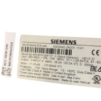 Siemens 6SE6440-2AD31-1CA1 Frequenzumrichter Micromaster 440
