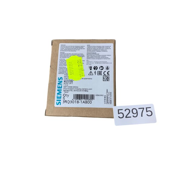 SET Inhalt 5 Stück!!! Siemens 3RQ3018-1AB00 Koppelrelais