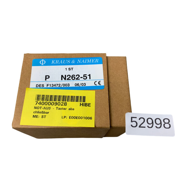 Kraus & Naimer PN262-51 Not-Aus-Taster Schließbar 7400009028