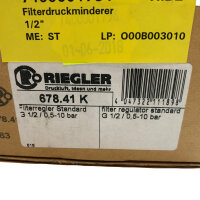 RIEGLER 678.41 K Filterregler Standard