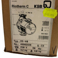 KSB Riotherm C 25-40 Heizungspumpe Umwälzpumpe