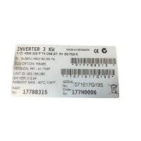 Danfoss Inverter 3 kW VEM 330 P T4 C66 ST R1 F00K Frequenzumrichter 177B8315 177H0006