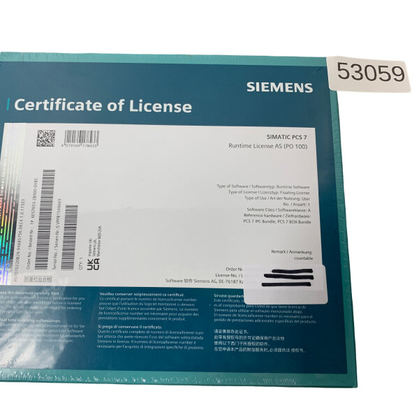 Siemens SIMATIC 6ES76532BA000XB5 Software Lizenz
