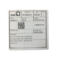 KSB Dichtungssatz CPK-250P033S  18000011