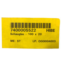 MAXOS Schauglas 100 x 20 mm
