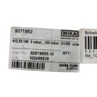 WIKA 612.20.160 Manometer