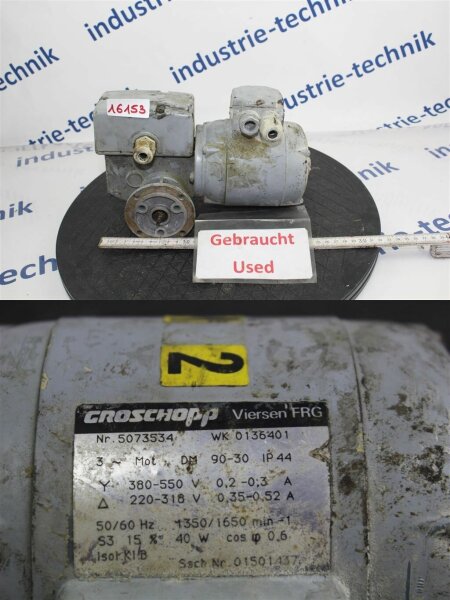 Groschopp 40W  24 min Getriebemotor DM90-30 WK 0136401 Gearbox