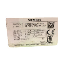 Siemens 1FK7060-2AC71-1QA0 Servomotor