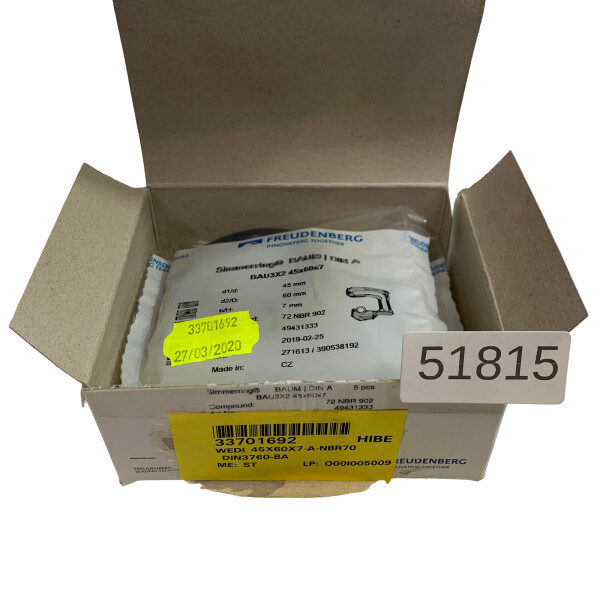 SET Inhalt 5 Stück!!! Freudenberg 33701692 Wellendichtring