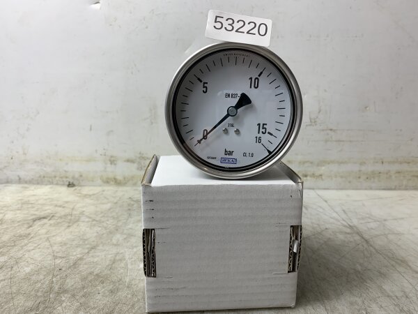 WIKA Manometer 232.50 NG100 0-16 bar G1/2B exzentrisch hinten