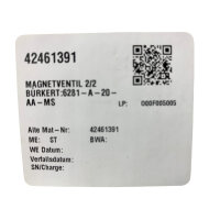 Bürkert 6281EV Magnetventil G34 PN0,2-16bar 24V DC 8W Solenoid Valve 00221904