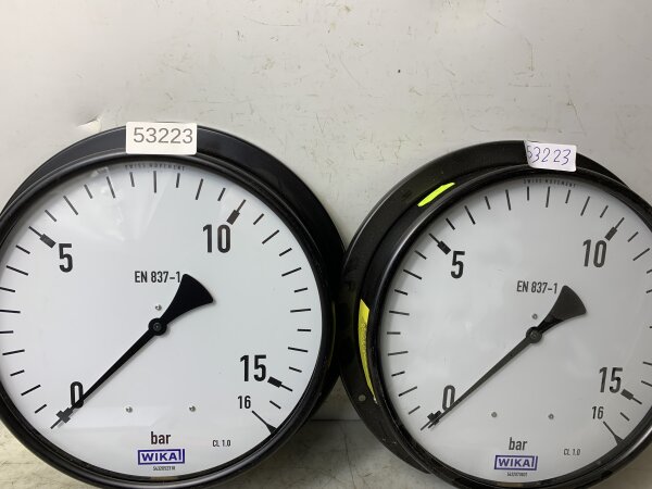 Wika Manometer 0-16 bar Typ 211.11 NG250 Druckmessgerät Art. 42291401