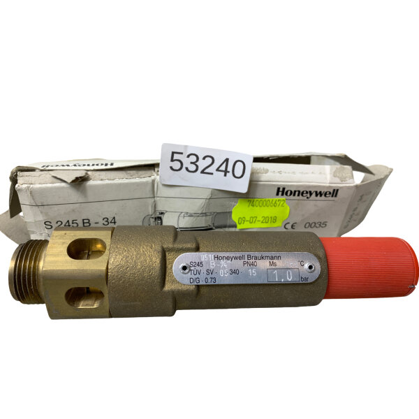 Honeywell Riegler S245B-3/4 Sicherheitsventil 1,0 bar 1144.02-1,0 Heavy Duty