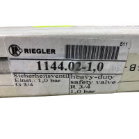 Honeywell Riegler S245B-3/4 Sicherheitsventil 1,0 bar 1144.02-1,0 Heavy Duty