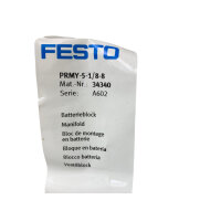 Festo PRMY-5-1/8-8 Batterieblock Mat.-Nr. 34340 Pneumatik Ventilblock