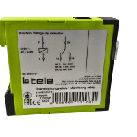 Tele V2UF230V10 2100600 Überwachungsrelais Relais