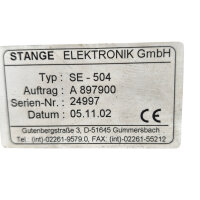 STANGE SE-504 Programmregler