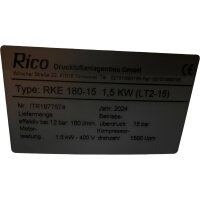 Rico RKE180-15 Druckluftkompressor 1,5kW 400V 15bar