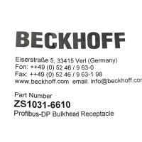 BECKHOFF ZS1031-6610 Schaltschrankdurchführung...