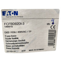 4x Eaton FCFBD02DI-3 D02 Sicherungssockel
