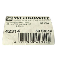 50x Weitkowitz 42314 Stiftkabelschuh isol