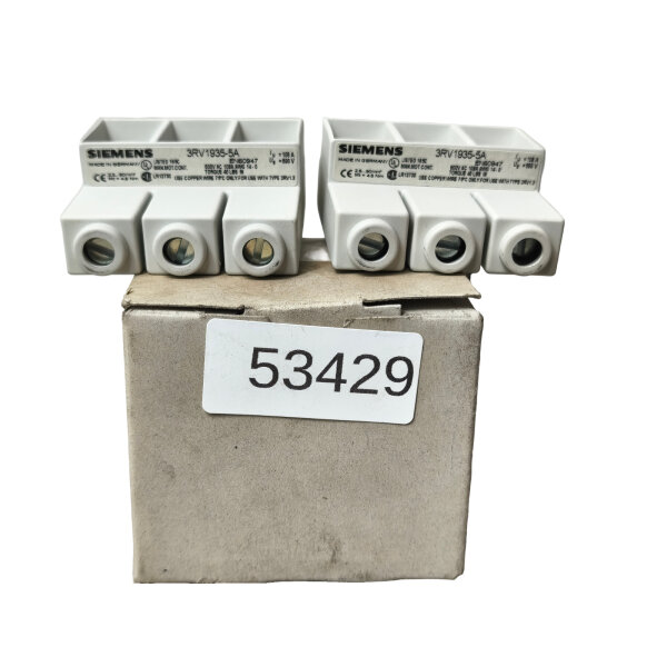 Siemens 3RV1935-5A 3-Phasen Einspeiseblock Größe S2