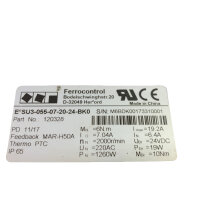 Ferrocontrol ESU3-055-07-20-24-BK0 Servomotor 120328