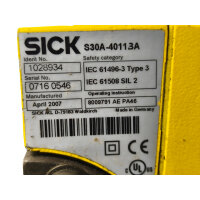 SICK S3000 Advanced S30A-4011BA Safety Laser Scanner
